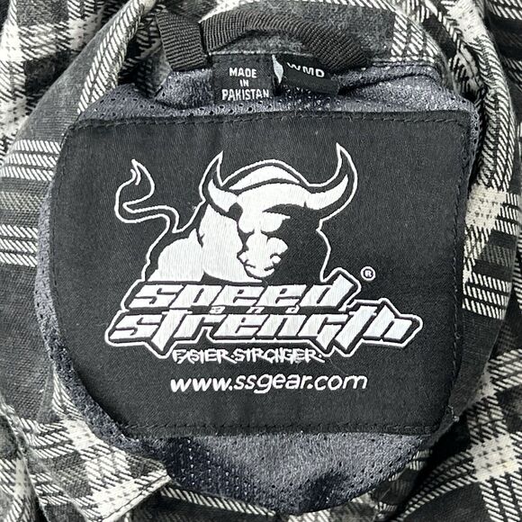 Speed & Strength Womens Sz M Motorcycle Biker Riding Shirt Jacket Zip Flannel - Picture 6 of 9